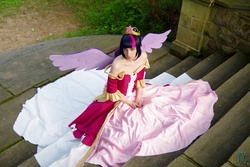 Size: 1280x853 | Tagged: safe, artist:lady ava, artist:residentexorcist, twilight sparkle, human, g4, clothes, coronation dress, cosplay, dress, irl, irl human, photo, solo, twilight sparkle (alicorn)