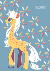 Size: 495x700 | Tagged: dead source, safe, artist:yousukou, creamsicle (g1), giraffe, g1, female, pony friends, solo