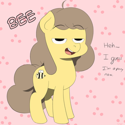 Size: 1500x1500 | Tagged: safe, artist:eightyeight, earth pony, pony, bee (character), bee and puppycat, ponified, solo