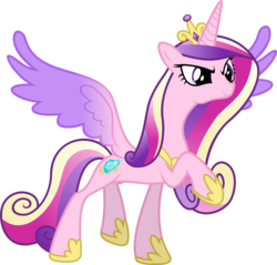 Size: 6287x6000 | Tagged: safe, artist:synthrid, princess cadance, alicorn, pony, g4, the crystal empire, absurd resolution, colored wings, concave belly, crown, female, hoof shoes, jewelry, mare, raised hoof, regalia, simple background, slender, solo, spread wings, thin, tiara, transparent background, vector, wings