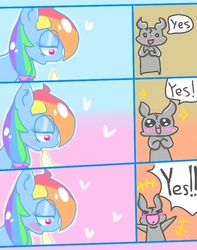 Size: 614x778 | Tagged: safe, rainbow dash, pony, g4, ask-rainbowshy-plz, blushing, comic, female, mare