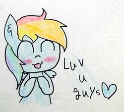 Size: 391x354 | Tagged: safe, rainbow dash, g4, ask-rainbowshy-plz, blushing, female, solo