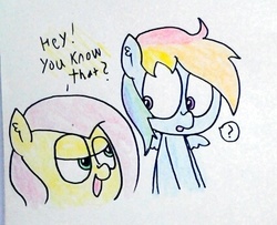 Size: 424x345 | Tagged: safe, fluttershy, rainbow dash, g4, ask-rainbowshy-plz