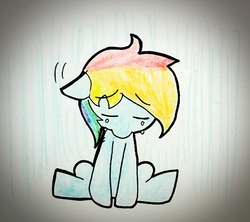 Size: 530x471 | Tagged: safe, rainbow dash, g4, ask-rainbowshy-plz, crying, female, sad, solo