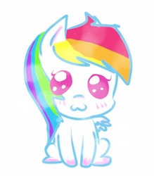 Size: 538x614 | Tagged: safe, rainbow dash, g4, ask-rainbowshy-plz, blushing, female, solo