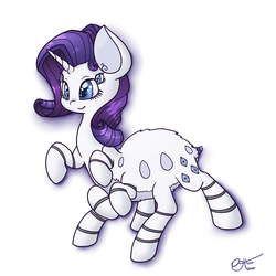 Size: 1000x1000 | Tagged: safe, artist:otterlore, rarity, drider, monster pony, original species, spider, spiderpony, g4, cute, female, fluffy, simple background, solo, species swap, spiderponyrarity, white background
