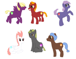 Size: 3299x2549 | Tagged: safe, artist:relight charge, baff, clump, fizzle, garble, spear (g4), vex, dragon, g4, gronkle, ponified, species swap, teenaged dragon