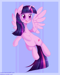 Size: 534x667 | Tagged: safe, artist:pekou, twilight sparkle, alicorn, pony, g4, female, happy, mare, smiling, solo, twilight sparkle (alicorn)