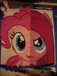 Size: 2112x2816 | Tagged: safe, artist:iceroadlion, pinkie pie, g4, painting, pinkamena diane pie, poster, traditional art, wip