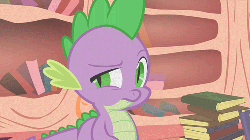 Size: 500x281 | Tagged: safe, screencap, spike, dragon, bridle gossip, g4, animated, male, solo