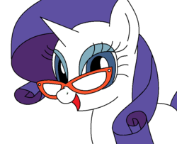 Size: 748x606 | Tagged: safe, artist:flarethecat, rarity, g4, female, glasses, solo