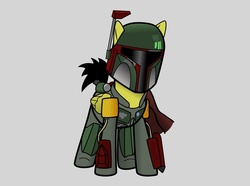 Size: 944x704 | Tagged: safe, artist:ironman658lm, pony, boba fett, ponified, solo, star wars, vector