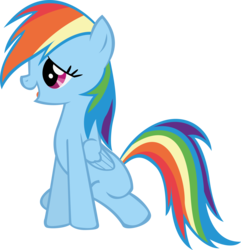 Size: 5400x5611 | Tagged: dead source, safe, artist:waranto, rainbow dash, pegasus, pony, g4, griffon the brush off, absurd resolution, female, simple background, solo, transparent background, vector