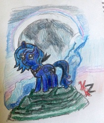 Size: 1482x1753 | Tagged: safe, artist:dassboshit, princess luna, g4, female, night, princess, solo