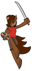 Size: 481x1051 | Tagged: safe, artist:miikymod, oc, oc only, anthro, plantigrade anthro, ambiguous facial structure, anthro oc, sandals, shield, solo, sword