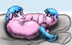 Size: 640x400 | Tagged: safe, fluffy pony, blanket, fluffy pony original art, russian hugbox week, twins