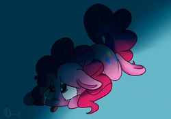 Size: 5000x3500 | Tagged: safe, artist:skunkwaffle, pinkie pie, g4, crying, dark, female, prone, solo