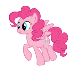 Size: 550x500 | Tagged: dead source, safe, artist:luxleberry, pinkie pie, pegasus, pony, g4, female, hilarious in hindsight, pegasus pinkie pie, race swap, simple background, solo, transparent background, vector