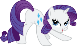 Size: 8333x5017 | Tagged: safe, artist:baka-neku, rarity, pony, unicorn, g4, absurd resolution, butt, face down ass up, featureless crotch, female, mare, plot, rearity, simple background, solo, transparent background, vector