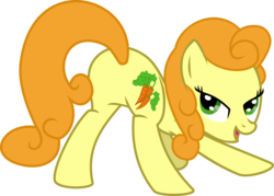 Size: 7039x5046 | Tagged: safe, artist:baka-neku, carrot top, golden harvest, earth pony, pony, g4, absurd resolution, butt, face down ass up, featureless crotch, female, goldenbutt, plot, show accurate, simple background, solo, transparent background, vector