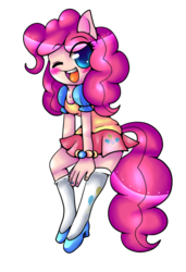 Size: 581x850 | Tagged: safe, artist:that-pony-girl, pinkie pie, earth pony, anthro, g4, ambiguous facial structure, female, solo