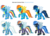 Size: 1024x731 | Tagged: safe, artist:pika-robo, artist:sierraex, fleetfoot, nightshade, rainbow dash, spitfire, g4, alternate clothes, clothes, recolor, shadowbolt dash, shadowbolts, shadowbolts costume, simple background, transparent background, wonderbolts, wonderbolts uniform