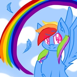 Size: 400x400 | Tagged: safe, artist:maplekitty34, rainbow dash, g4, female, solo