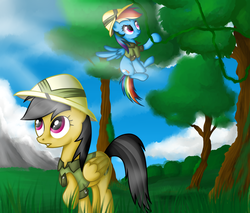 Size: 3000x2550 | Tagged: safe, artist:vird-gi, daring do, rainbow dash, g4