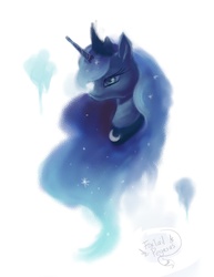 Size: 1156x1500 | Tagged: safe, artist:foxtailpegasus, princess luna, g4, bust, colored pupils, female, solo