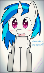 Size: 480x787 | Tagged: safe, artist:higglytownhero, dj pon-3, vinyl scratch, g4, female, solo