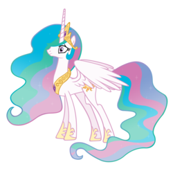 Size: 3200x3157 | Tagged: safe, artist:9x18, princess celestia, pony, g4, female, high res, mare, simple background, solo, transparent background, vector