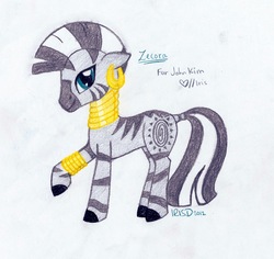 Size: 2288x2157 | Tagged: safe, artist:aya-chanluvschu, zecora, zebra, g4, female, solo, traditional art