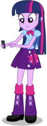 Size: 5000x13500 | Tagged: safe, artist:caliazian, twilight sparkle, equestria girls, g4, .ai available, absurd resolution, backpack, clothes, female, iphone, iphone 5, phone, simple background, smartphone, solo, transparent background, vector