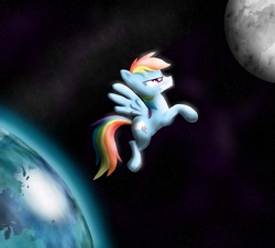 Size: 1086x982 | Tagged: safe, artist:cgeta, rainbow dash, g4, female, solo, space