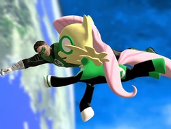 Size: 1024x768 | Tagged: safe, artist:php74, fluttershy, g4, 3d, crossover, gmod, green lantern, green lantern fluttershy, hal jordan