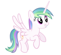 Size: 3600x3240 | Tagged: safe, artist:ikillyou121, derpy hooves, princess celestia, alicorn, pony, g4, cute, derpicorn, derplestia, female, flying, fusion, grin, mare, palette swap, race swap, recolor, simple background, smiling, solo, spread wings, squee, transparent background, vector