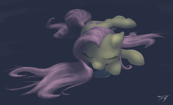 Size: 975x593 | Tagged: safe, artist:topgull, fluttershy, g4, drool, female, sleeping, solo