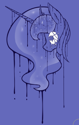 Size: 462x725 | Tagged: safe, artist:leadhooves, princess luna, g4, female, melting, solo, surreal