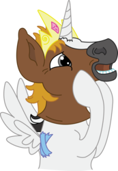 Size: 1997x2894 | Tagged: safe, artist:rizden, oc, oc only, alicorn, pony, alicorn oc, demibank, fake wings, hoers mask, princess, solo, tape, wings