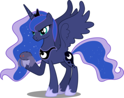 Size: 9000x7085 | Tagged: safe, artist:glitchking123, princess luna, alicorn, pony, spider, g4, luna eclipsed, .ai available, .svg available, absurd resolution, female, simple background, smiling, solo, spread wings, transparent background, vector, wings