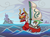 Size: 1815x1330 | Tagged: safe, artist:cazra, pipsqueak, earth pony, pony, g4, boat, coat markings, colt, island, king of red lions, male, ocean, pinto, the legend of zelda, the legend of zelda: the wind waker, toon link