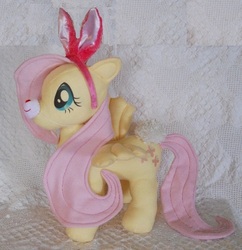 Size: 468x484 | Tagged: safe, artist:cuddlycritters, fluttershy, rabbit, g4, clothes, costume, irl, photo, plushie