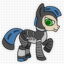 Size: 442x442 | Tagged: safe, pony, beck, mighty no.9, ponified, solo