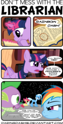 Size: 2000x3900 | Tagged: safe, artist:daringdashie, apple bloom, crackle, rainbow dash, spike, trixie, twilight sparkle, alicorn, dragon, pony, g4, applebuse, comic, dark comedy, dashabuse, disproportionate retribution, female, mare, noodle incident, spikeabuse, to the moon, trixiebuse, twilight sparkle (alicorn), tyrant sparkle