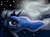 Size: 1023x767 | Tagged: safe, artist:von-seay, princess luna, g4, bust, cloud, female, moon, night, portrait, profile, sky, smiling, solo, stars