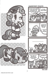 Size: 1410x2000 | Tagged: source needed, safe, artist:mandi, apple bloom, scootaloo, spike, sweetie belle, g4, 4koma, comic, cutie mark crusaders, doujin, pony next door