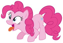 Size: 10000x6895 | Tagged: safe, artist:myrami, pinkie pie, earth pony, pony, g4, absurd resolution, behaving like a dog, cute, diapinkes, female, mare, puppy pie, simple background, solo, transparent background, vector