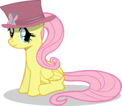 Size: 956x835 | Tagged: safe, artist:riskytheart, fluttershy, g4, female, hat, simple background, solo, transparent background, vector