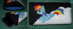 Size: 1289x528 | Tagged: safe, artist:blindfaith-boo, rainbow dash, g4, phone case