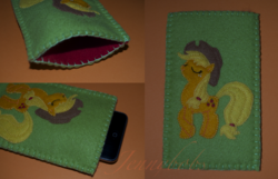 Size: 1391x895 | Tagged: safe, artist:blindfaith-boo, applejack, g4, phone case